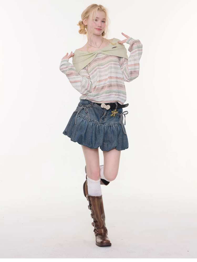 Spring Mist Butterfly Knit Top【s0000015428】