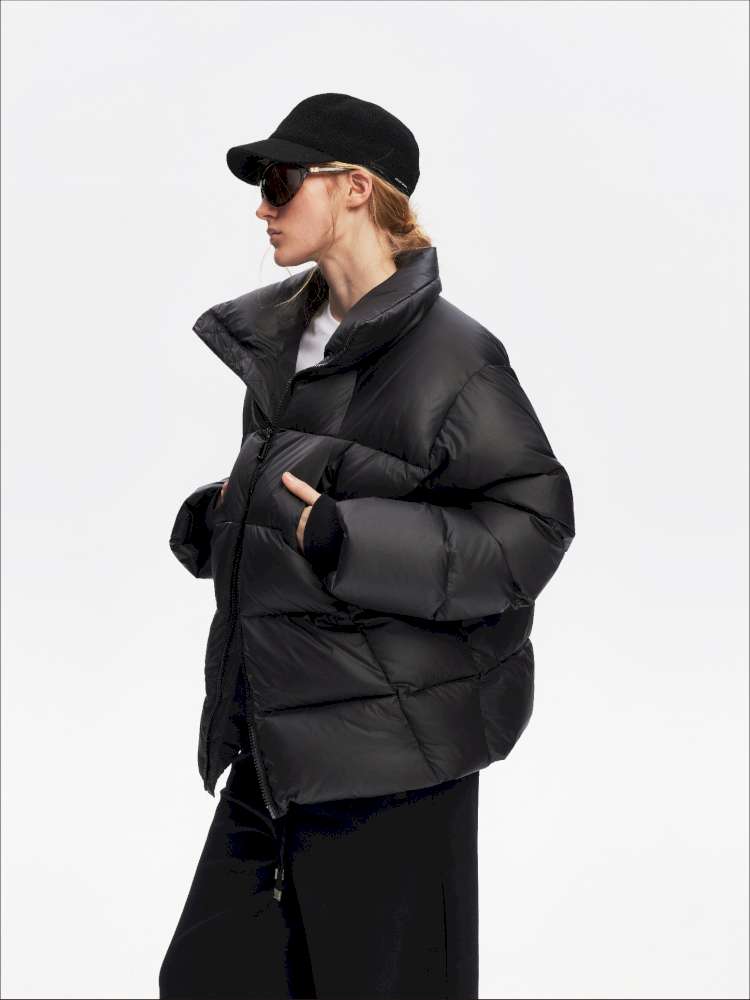 Winter Stand Collar Black Warm 90 Down Jacket【s0000014871】