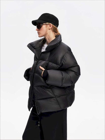 Winter Stand Collar Black Warm 90 Down Jacket【s0000014871】