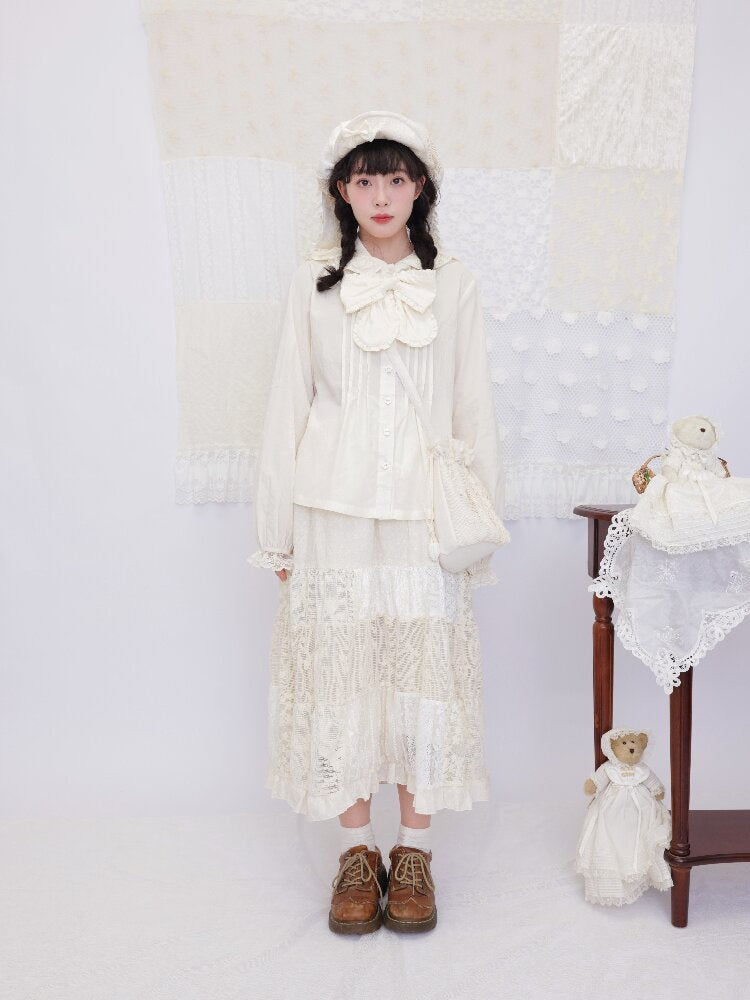 Crochet Patchwork Drawstring Bag【s0000016506】