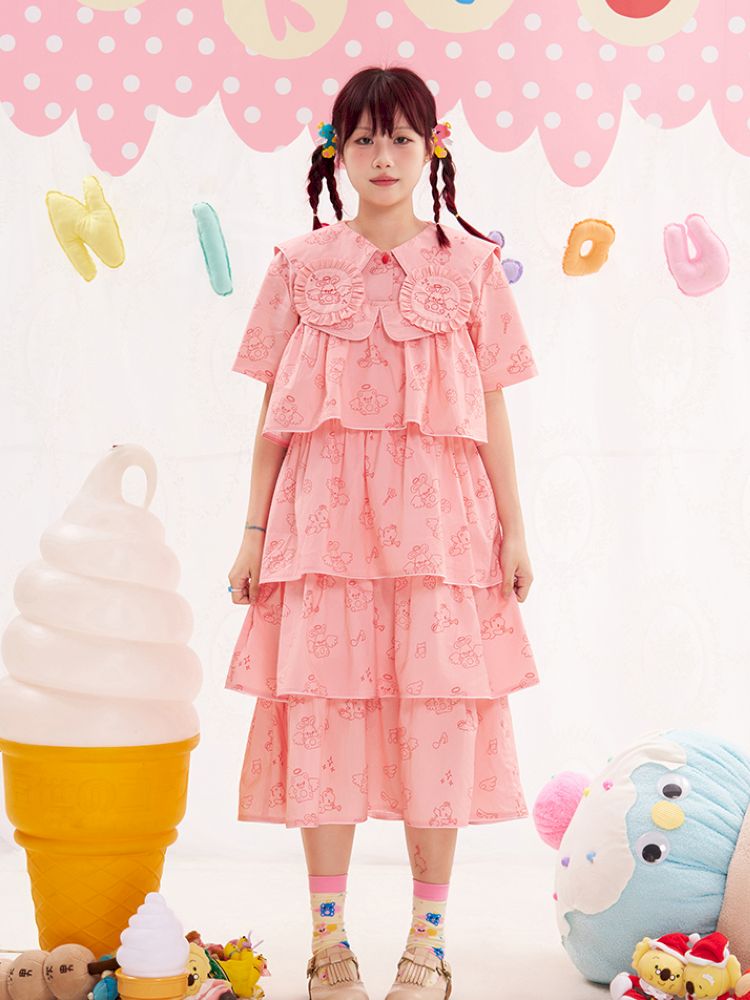 Animal Angel Pink Cake Halter Dress【s0000013192】