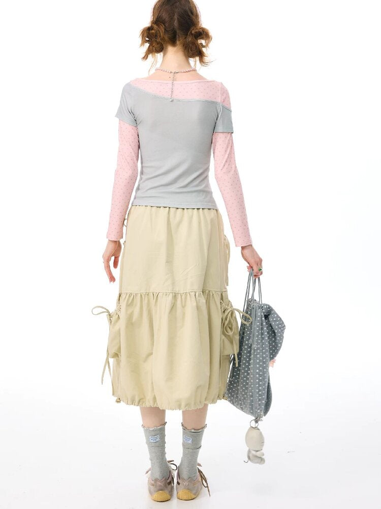 Pocket Drawstring Midi Skirt【s0000017888】