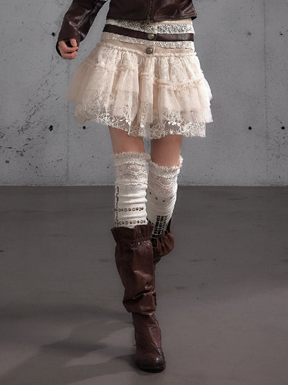 Vintage Layered Mesh Puffy Skirt【s0000019151】