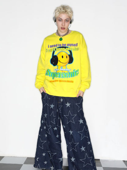 American Casual Street Smiley Loose Pullover [S0000010265]