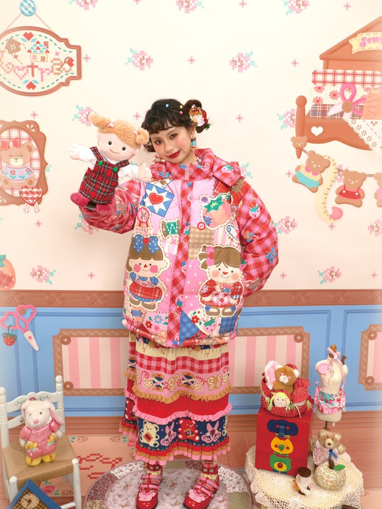 Red Pink White Duck Down Jacket【s0000015567】