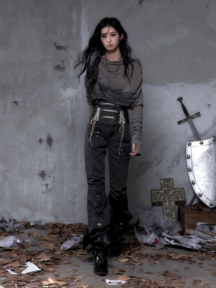 Flared Suede Casual Pants【s0000014460】