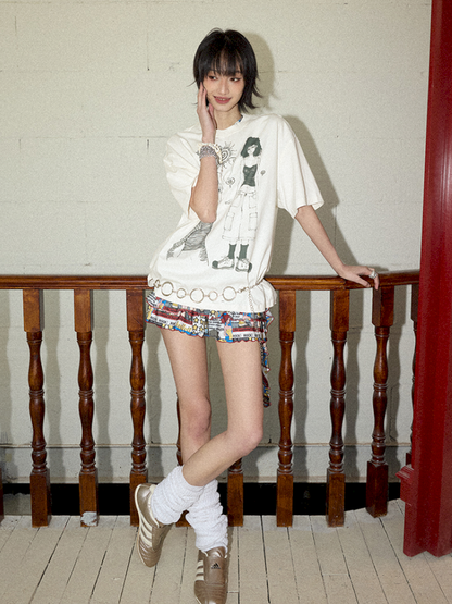 Printed Short Sleeve T-Shirt【s0000012426】