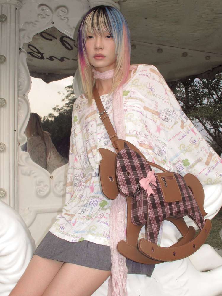 Horse Rolling Trojan Tote Bag【s0000015381】