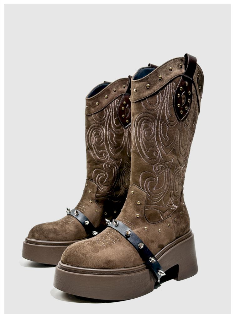 Thick Bottom Western Boots【s0000013764】