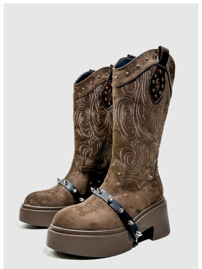 Thick Bottom Western Boots【s0000013764】