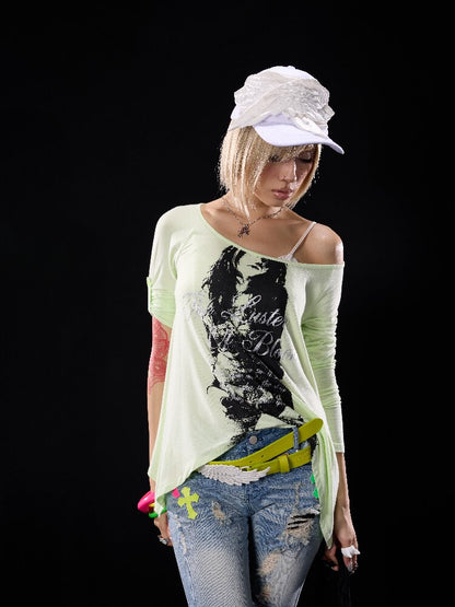 Irregular Sequin Print T-Shirt【s0000018510】