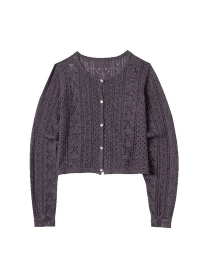 Openwork Cherry Blossom Cardigan【s0000015877】
