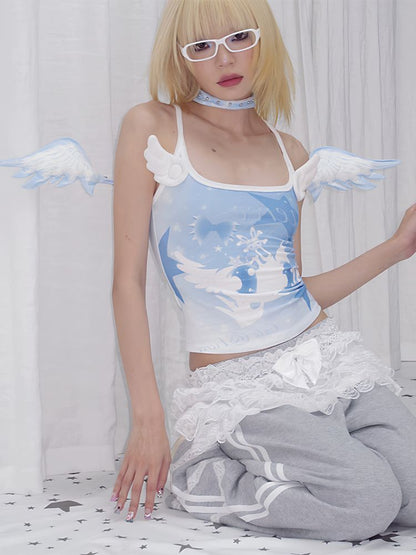 Starlight Print Angel Wings Collar【s0000013869】