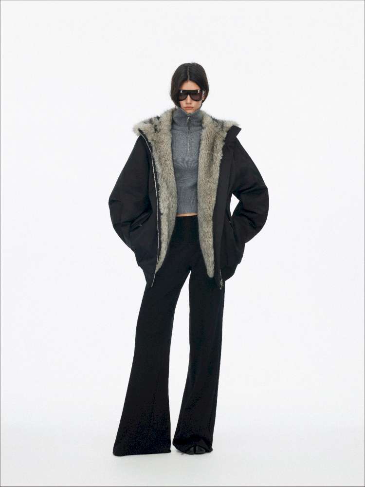 Plush Collar Warm Padded Jacket【s0000014872】