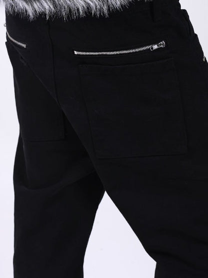 Washed Denim Metal Zip Stacking Jeans【s0000018189】