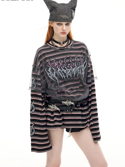 Authentic Two-Piece Striped T-Shirt【s0000014009】