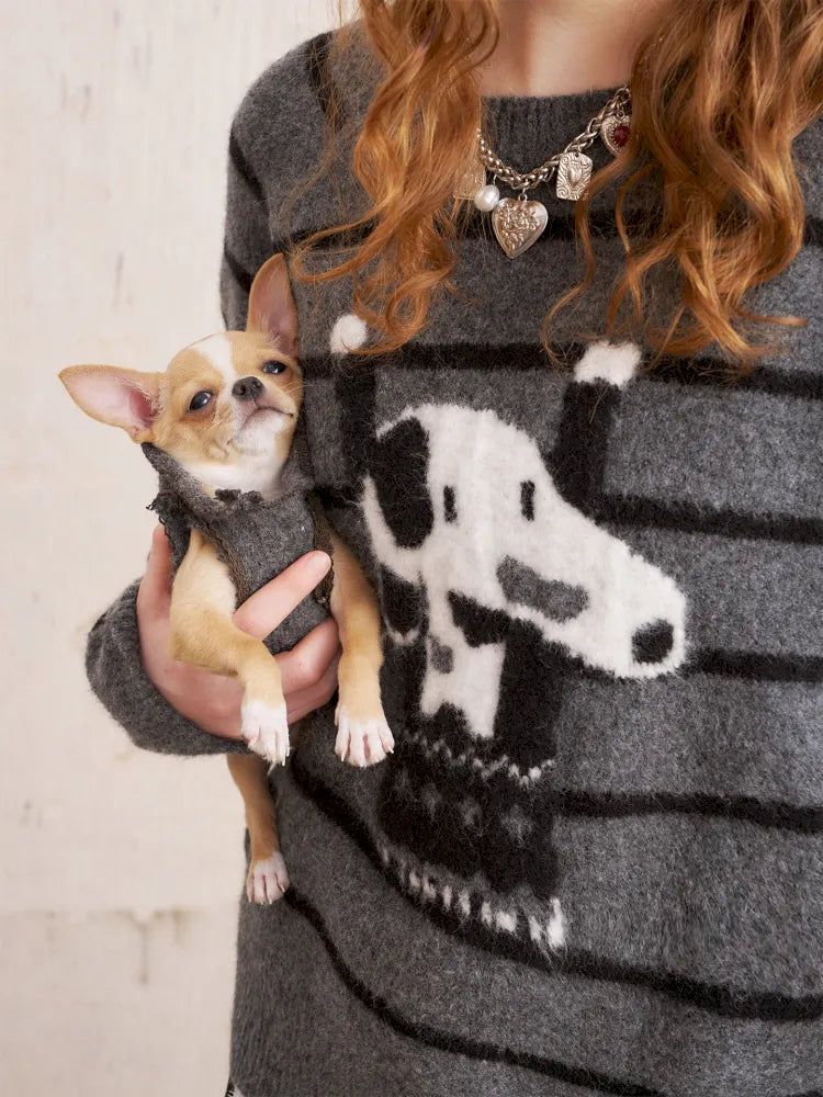 Long-Sleeve Knit Pullover Sweater【s0000014087】
