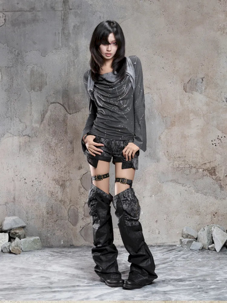 Layered Coolness Loose Leather Leggings【s0000014132】