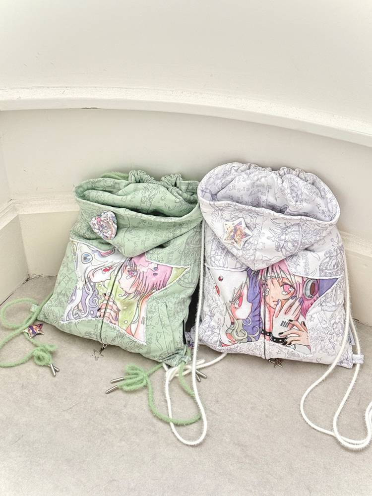 Double-Shoulder Drawstring Bag【s0000014441】