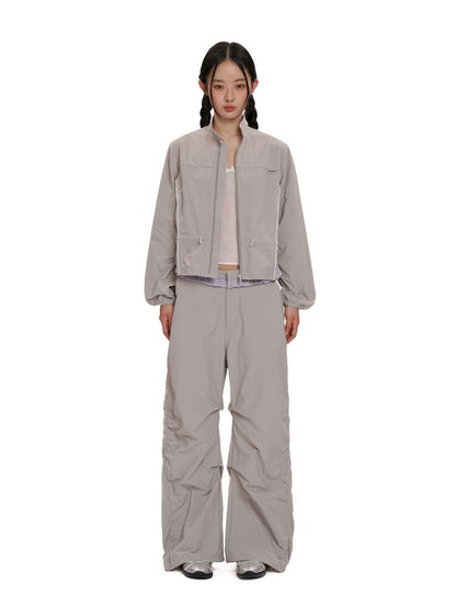Natural Pleated Leisure Pants Sweat Suit【s0000012519】