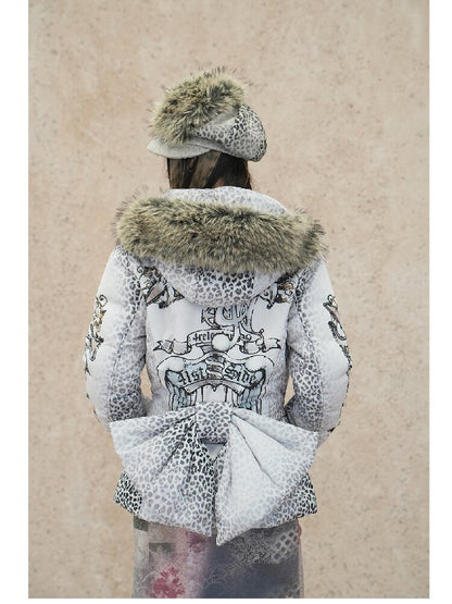 Snow Leopard Vintage Patchwork Hat【s0000018071】