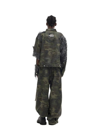 Gender-Neutral Y3K Painted Denim Pants【s0000014013】