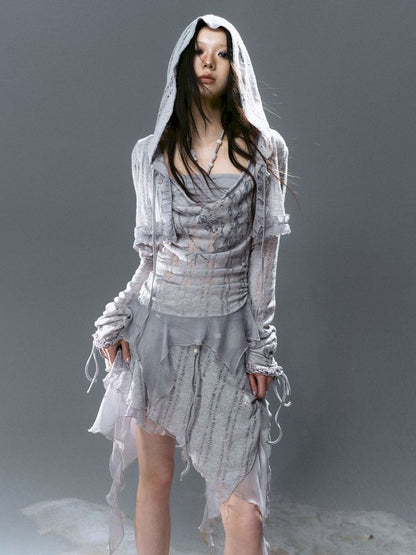 Hollow Swing Neck Sleeveless Blouse【s0000012644】