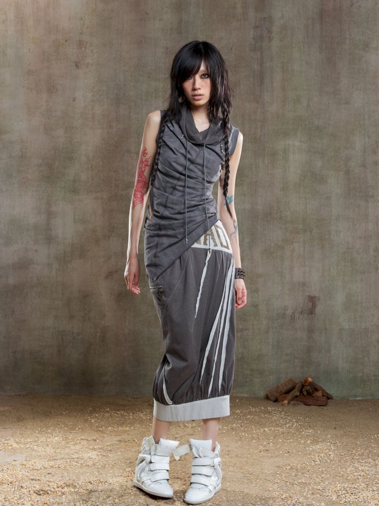 Irregular Pleated Multi-Wear Vest【s0000012658】