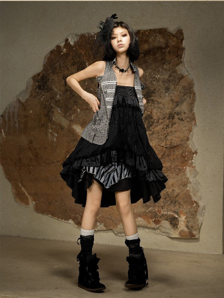 Sleeveless Halterneck Vest Shirt Top【s0000016885】