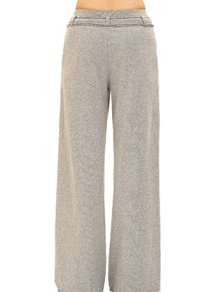 Suede Lace Hem Cardigan Slacks【s0000016429】