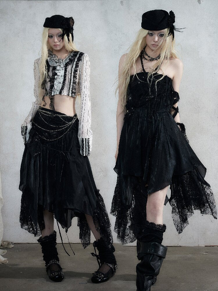Dreamy Heiress Lace Chiffon Dress【s0000017984】