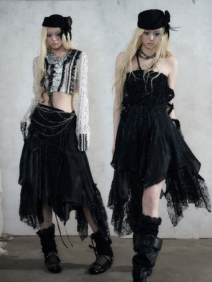 Dreamy Heiress Lace Chiffon Dress【s0000017984】