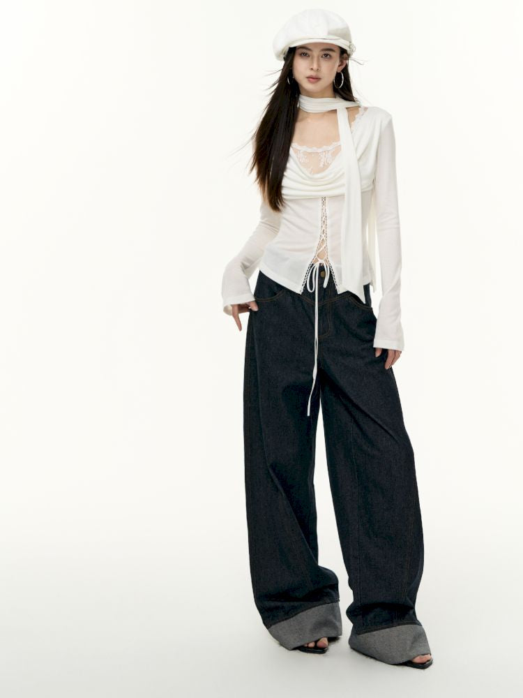 Tencel swing collar bottoming shirt【s0000013745】