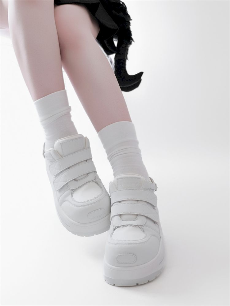 Lace-up thick-soled sneakers【s0000012963】