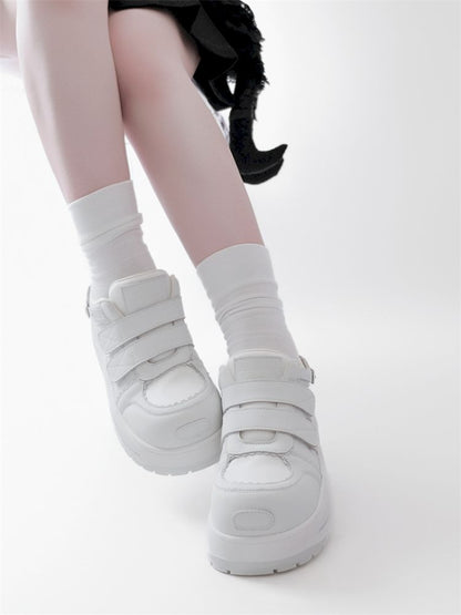 Lace-up thick-soled sneakers【s0000012963】