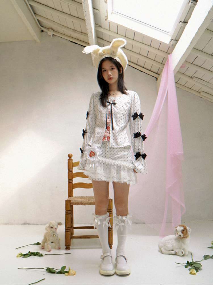 Patchwork Print Fitted Long-Sleeve Shirt【s0000014523】