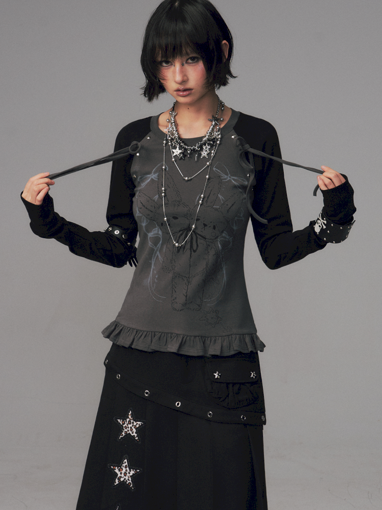 Stretch Slim-Fit Raglan Sleeve T-Shirt【s0000014457】