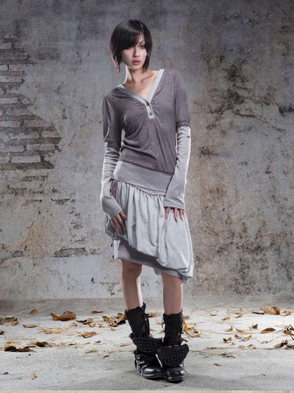 High-Stretch Printed Rhinestone Knit Top【s0000014490】