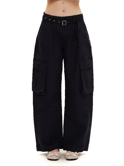 Long Staple Cotton Cargo Trousers【s0000016138】