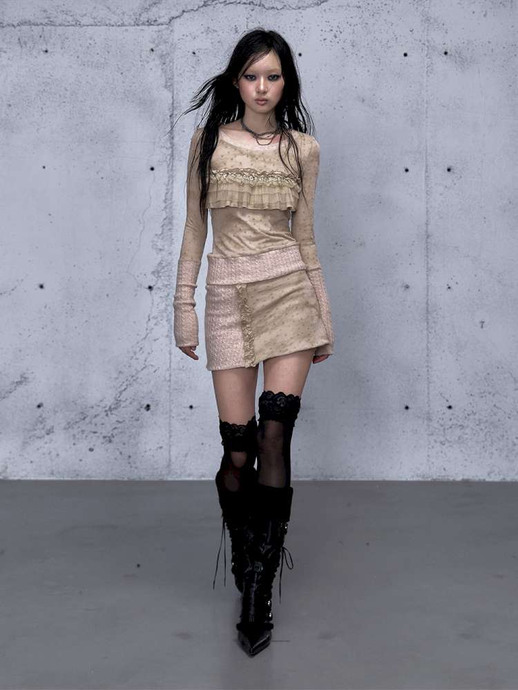 Vintage Punk Scarf Wool Knit Layer【s0000014923】