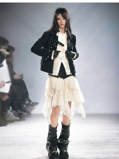 Washed Reconstructed Short Jacket【s0000015452】