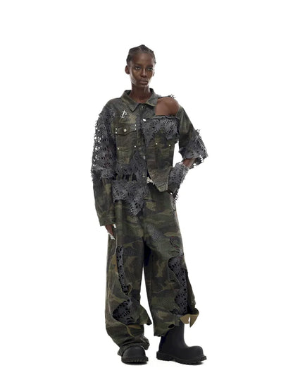Gender-Neutral Y3K Painted Denim Pants【s0000014013】