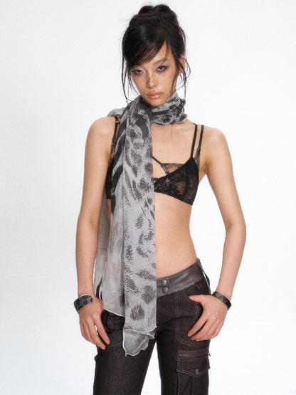 Silk Zebra Print Halter Vest【s0000017664】