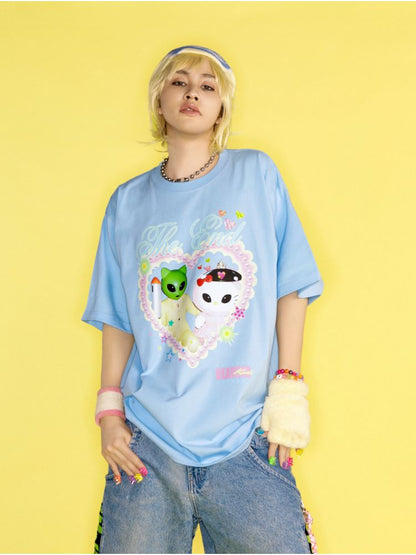 Printed Loose T-Shirt【s0000012461】