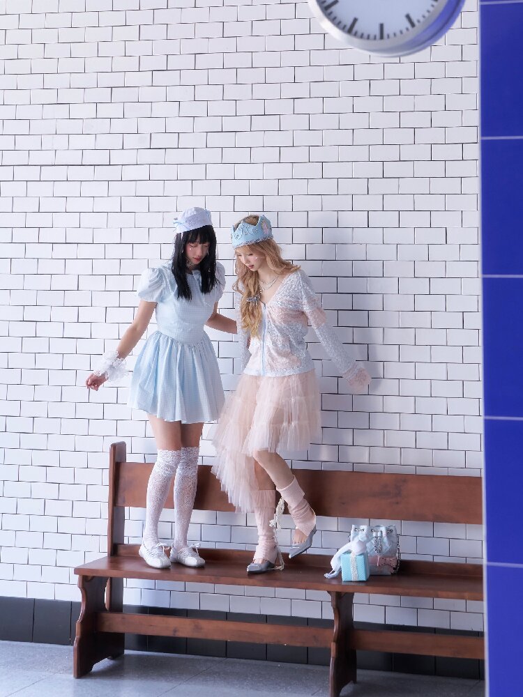Mesh Peach Pink Puffy Hem Skirt【s0000016365】