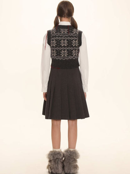 Snowflakev-Neck 니트 언더 셔츠 [S0000006009]