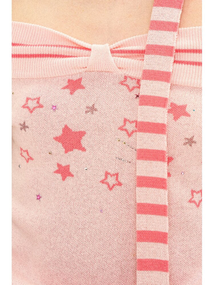 Star Diamond One Shoulder Knit【s0000016116】