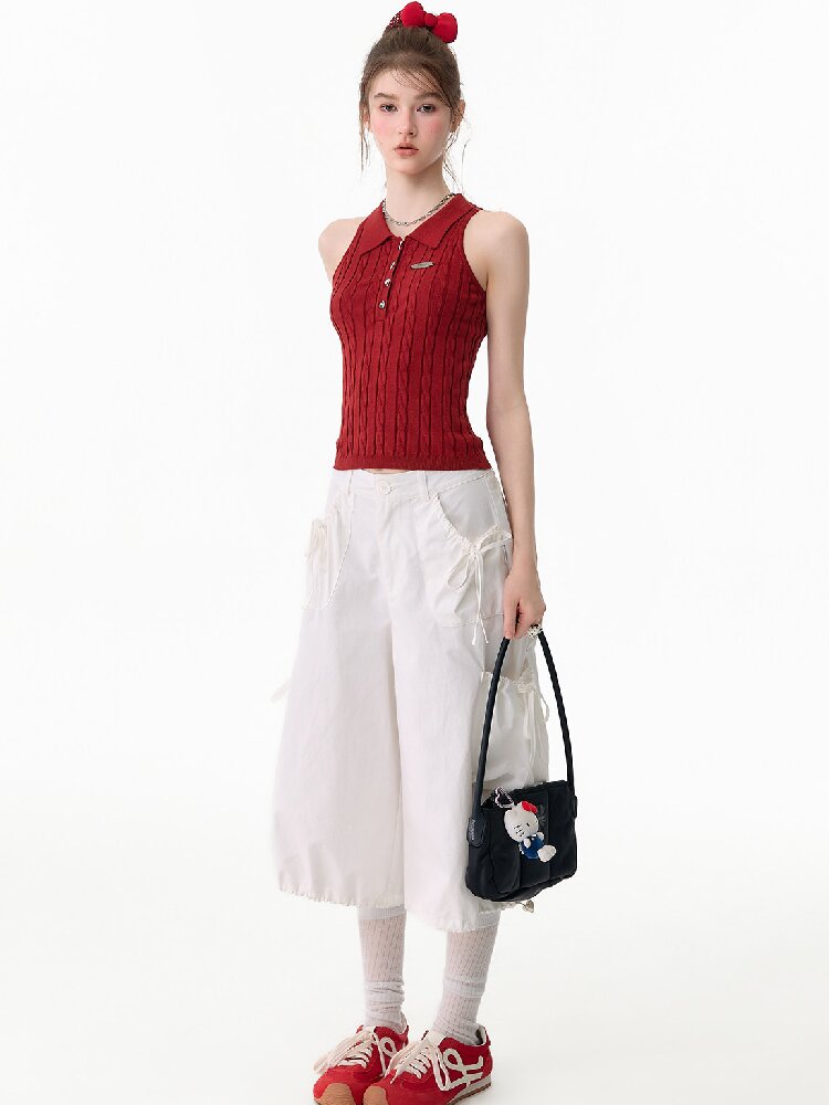 Multi-Pocket Wide-Leg Casual Pants【s0000017672】