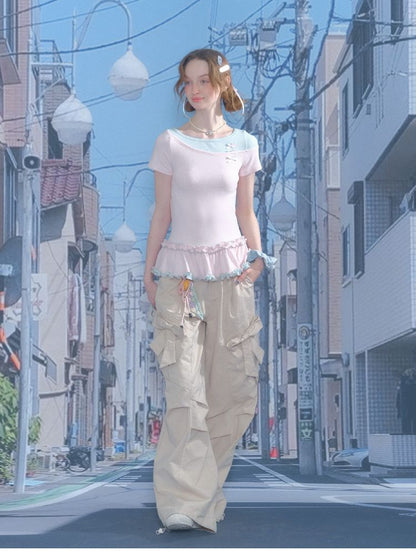 Round Neck Short Sleeve T-shirt【s0000012242】