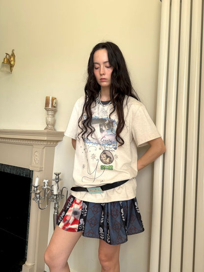 Cute Printed Short Sleeve Loose T-Shirt【s0000013510】